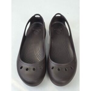 Crocs Kadee Women's US 11 Brown 11215 Slip-On Casual Work Comfort Ballet Flats